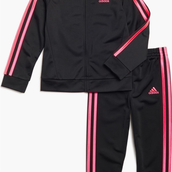 Adidas Toddler Girls Tricot Track Jacket and Jogger Set 2T - Picture 7 of 7